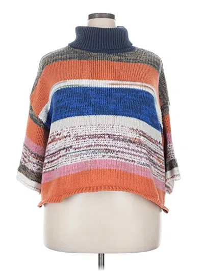 Pre-owned Knox Rose Poncho In Orange