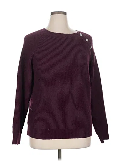 Pre-owned Knox Rose Pullover Sweater In Burgundy