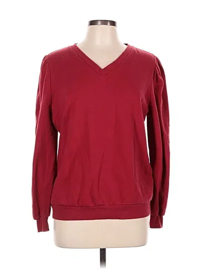 Pre-owned Knox Rose Pullover Sweater In Burgundy
