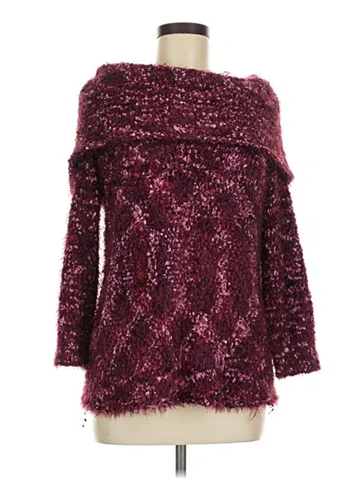 Pre-owned Knox Rose Pullover Sweater In Burgundy