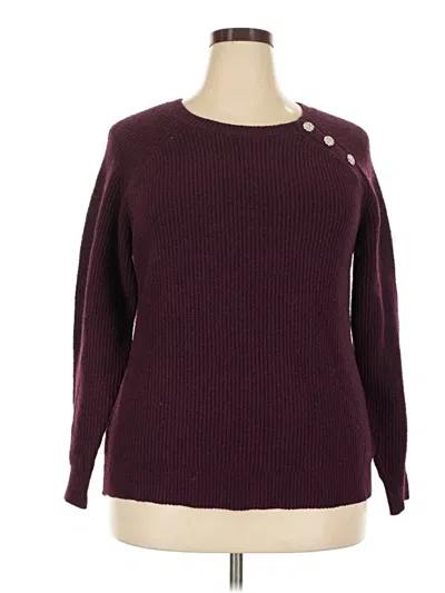 Pre-owned Knox Rose Pullover Sweater In Burgundy