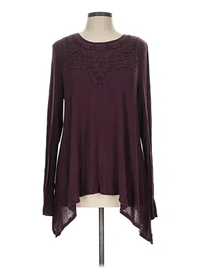 Pre-owned Knox Rose Pullover Sweater In Burgundy