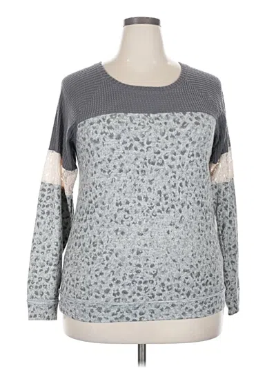 Pre-owned Knox Rose Pullover Sweater In Gray