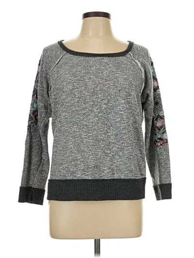 Pre-owned Knox Rose Pullover Sweater In Gray