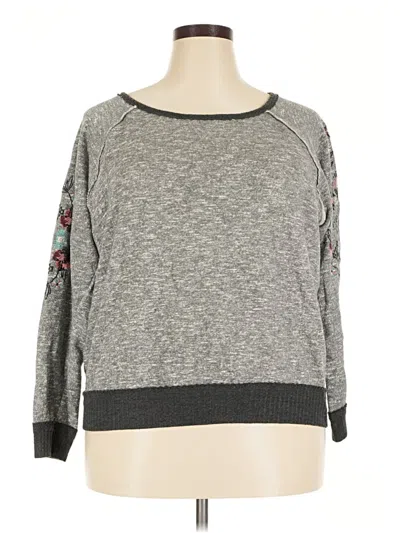 Pre-owned Knox Rose Pullover Sweater In Gray