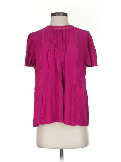 Pre-owned Knox Rose Short Sleeve Blouse In Pink