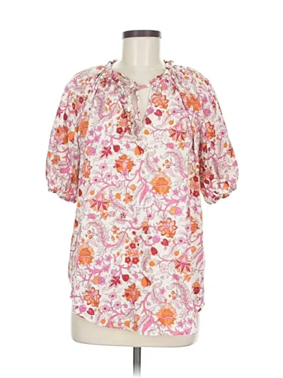 Pre-owned Knox Rose Short Sleeve Blouse In Pink