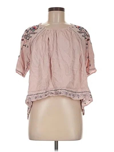 Pre-owned Knox Rose Short Sleeve Blouse In Pink