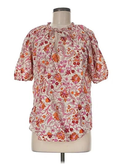 Pre-owned Knox Rose Short Sleeve Blouse In Pink