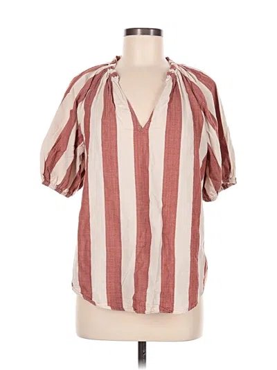 Pre-owned Knox Rose Short Sleeve Blouse In Red