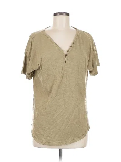 Pre-owned Knox Rose Short Sleeve Henley Shirt In Brown