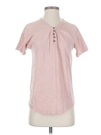 Pre-owned Knox Rose Short Sleeve Henley Shirt In Pink