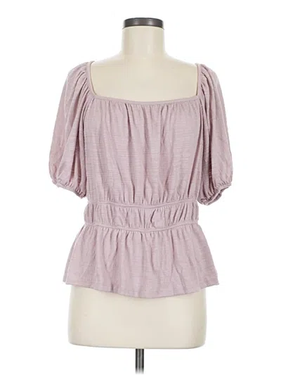 Pre-owned Knox Rose Short Sleeve Top Pink Square Neckline Tops