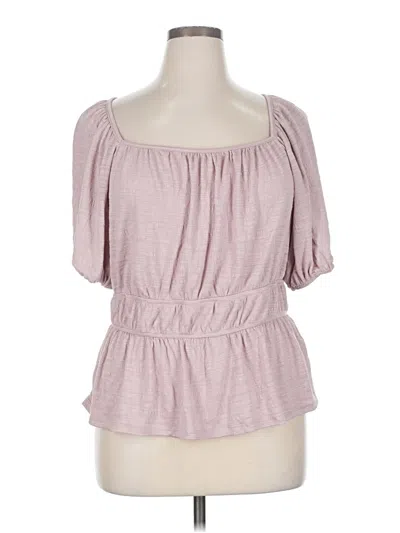 Pre-owned Knox Rose Short Sleeve Top Pink Sweetheart Neckline Tops