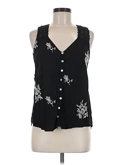 Pre-owned Knox Rose Sleeveless Blouse In Black