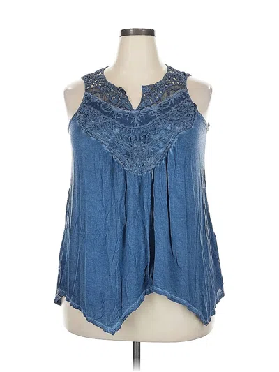 Pre-owned Knox Rose Sleeveless Blouse In Blue