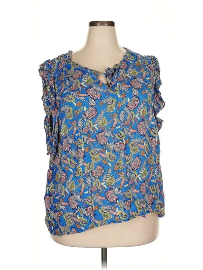 Pre-owned Knox Rose Sleeveless Blouse In Blue