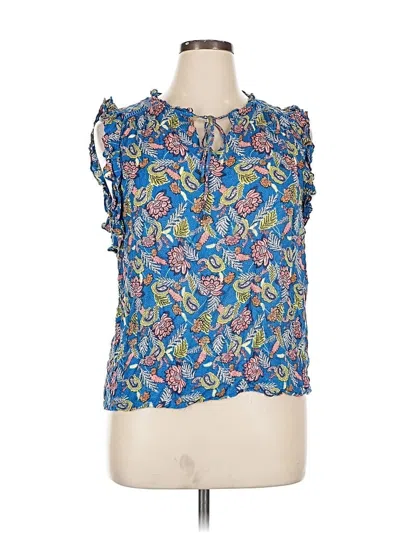 Pre-owned Knox Rose Sleeveless Blouse In Blue