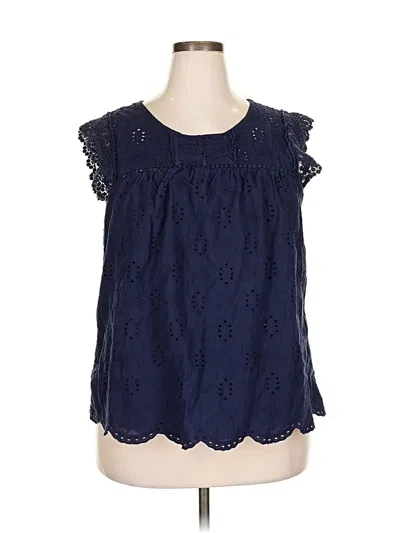 Pre-owned Knox Rose Sleeveless Blouse In Blue