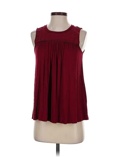 Pre-owned Knox Rose Sleeveless Blouse In Burgundy