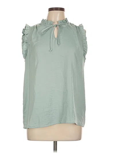 Pre-owned Knox Rose Sleeveless Blouse In Green