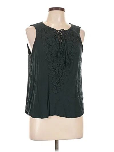 Pre-owned Knox Rose Sleeveless Blouse In Green