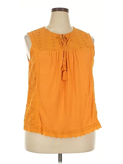 Pre-owned Knox Rose Sleeveless Blouse In Orange