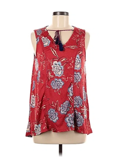 Pre-owned Knox Rose Sleeveless Blouse In Red