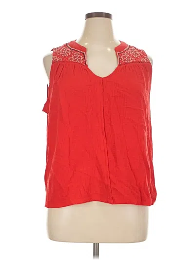 Pre-owned Knox Rose Sleeveless Blouse In Red