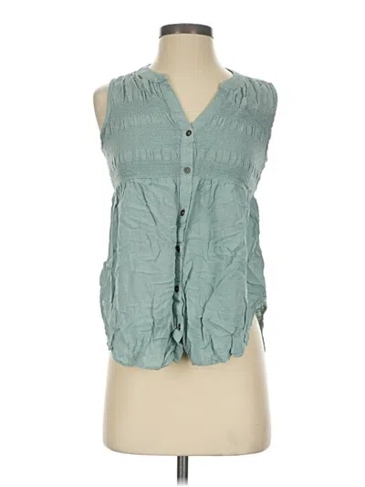 Pre-owned Knox Rose Sleeveless Blouse In Teal