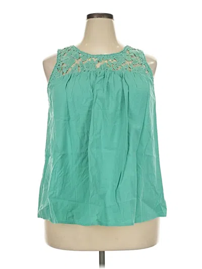 Pre-owned Knox Rose Sleeveless Blouse In Teal