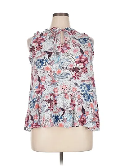 Pre-owned Knox Rose Sleeveless Blouse In White