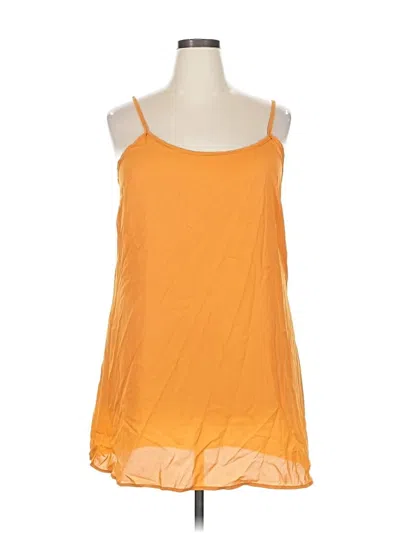 Pre-owned Knox Rose Sleeveless Top Orange Halter Neckline Tops