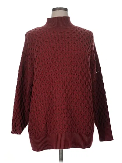 Pre-owned Knox Rose Turtleneck Sweater In Burgundy
