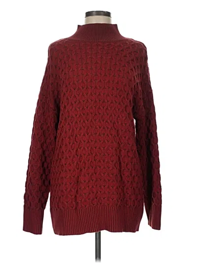 Pre-owned Knox Rose Turtleneck Sweater In Burgundy