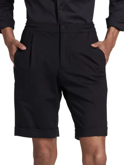 Knt By Kiton Men's Pleated Bermuda Shorts In Black