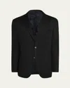Knt Men's 14-micron Wool Single-breasted Sport Coat In Black