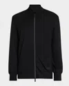 Knt Men's Black Full Zip Sweatshirt In Black