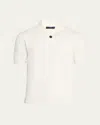 Knt Men's Knit Cotton Polo Shirt In Wht