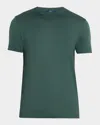 Knt Men's Solid Cotton Crewneck T-shirt In Green