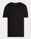 Knt Men's Solid Crewneck T-shirt In Blk