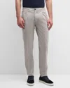 KNT MEN'S WOOL STRETCH PLEATED TROUSERS
