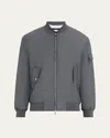 Knt Men's Zip-front Wool Bomber Jacket