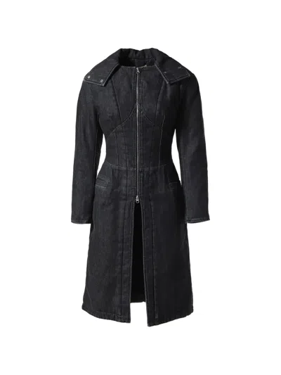 Knwls Alice Denim Coat In Black
