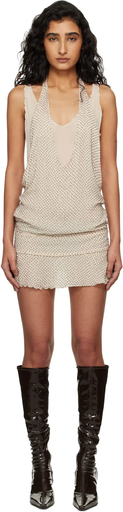 Knwls Beige Deleria Minidress In Neutral