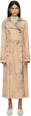 Knwls Beige Issa Trench Coat In Buff