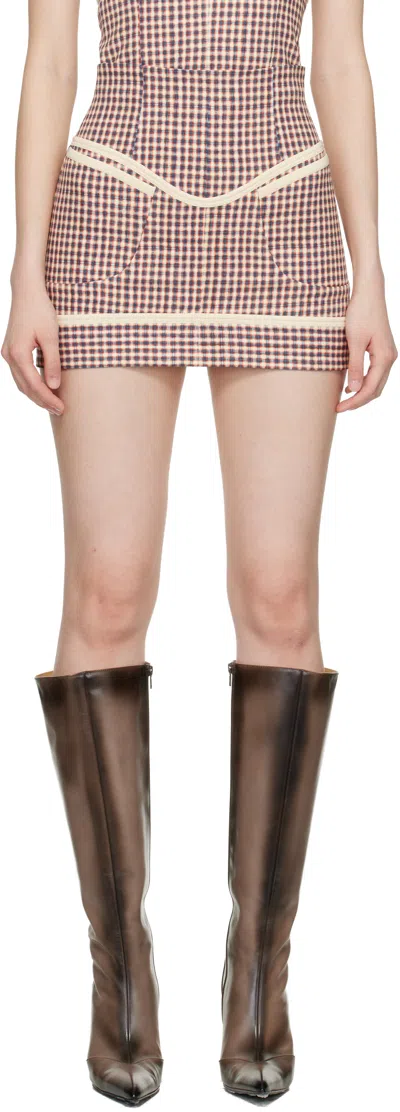 Knwls Beige Neo Miniskirt In Brown