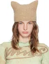 Knwls Beige Precious Beanie In Beige