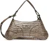 Knwls Beige Razr Bag In Beige Croc