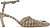 Knwls Beige Serpent Mules In Beige Croc